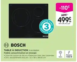 Bosch table à induction pij631bb5m