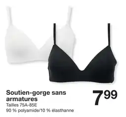 Soutien-gorge sans armatures