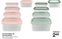 Lot de boîtes de conservation