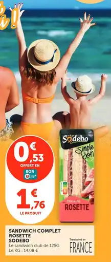 Sodebo Sandwich complet rosette