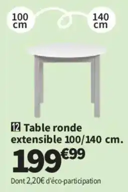 Table ronde extensible