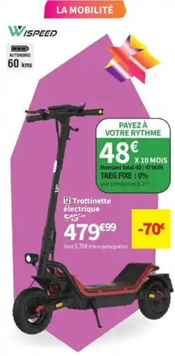 Wispeed trottinette électrique