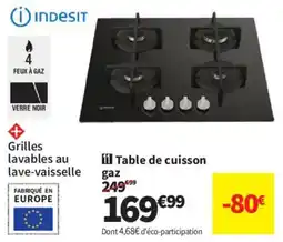 Indesit table de cuisson gaz