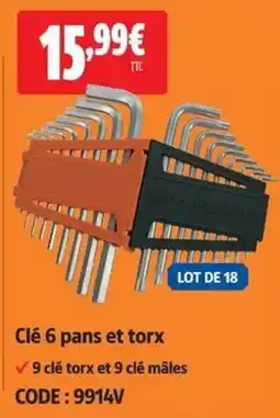 Wera Clé 6 pans et torx