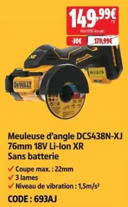 DEWALT Meuleuse d'angle DCS438N-XJ