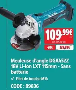 Makita Meuleuse d'angle DGA452Z