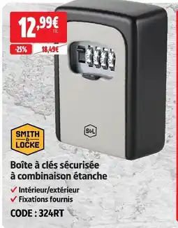 Smith & locke boîte à clés sécurisée à combinaison étanche