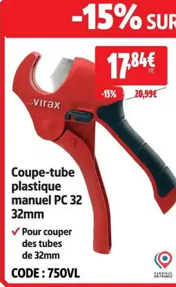 Virax coupe-tube plastique manuel pc 32