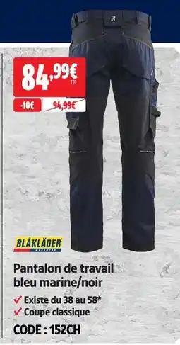 Blakläder pantalon de travail bleu marine/noir