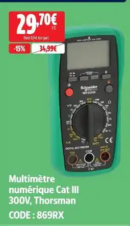 Schneider electric multimètre numérique cat iii 300v thorsman