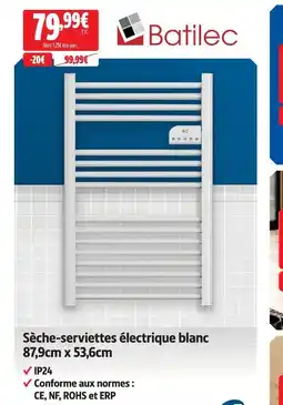 Sèche-serviettes électrique blanc 87,9cm x 53,6cm