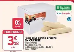 Promo - pains pour panini précuits