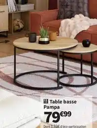 Table basse pampa