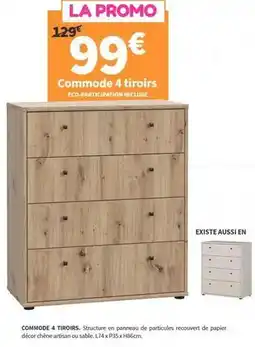 Promo - commode 4 tiroirs