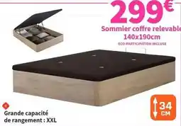 Sommier coffre relevable