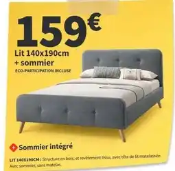 Lit 140x190cm + sommier