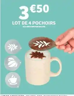 Lot de 4 pochoirs