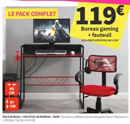 GAME ARENA Bureau gaming + fauteuil