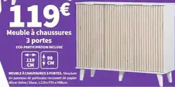 Meuble à chaussures 3 portes