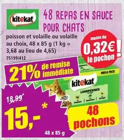 Kitekat 48 repas en sauce pour chats