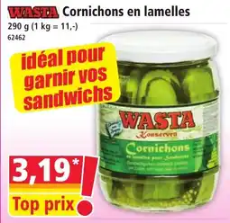 WASTA Cornichons en lamelles