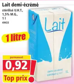 Lait demi-écrémé