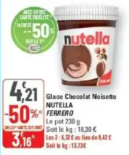 Nutella Glace Chocolat Noisette