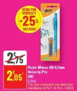 BIC Porte-Mines HB 0,7mm Velocity Pro