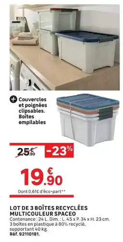 SPACEO Boîtes recyclées