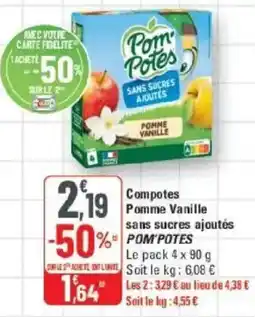 Pom'Potes Compotes Pomme Vanille