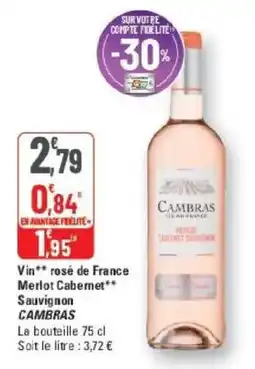 CAMBRAS Vin rosé de France
