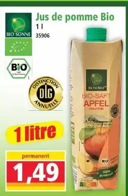 Bio sonne jus de pomme bio
