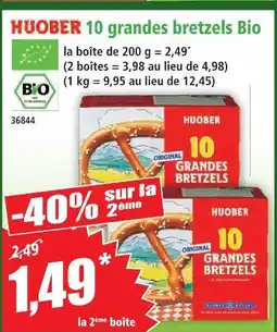Huober 10 grandes bretzels bio