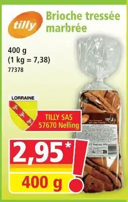 Tilly brioche tressée marbrée