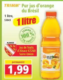 Trimm pur jus d'orange du brésil