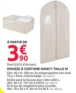Housse à costume nancy taille m
