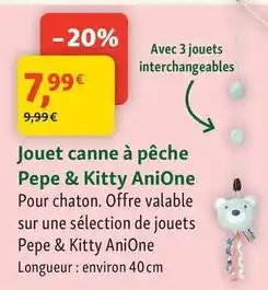 Anione - jouet canne à pêche pepe & kitty