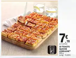 30 toasts quiche lorraine