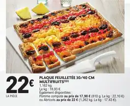 Plaque Feuilletée Multifruits