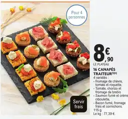 16 canapes traiteur
