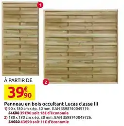 Lucas Panneau en bois occultant