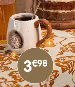 Mug citrouille avec hérisson incrusté