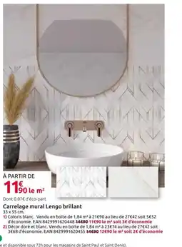 Carrelage mural Lengo brillant