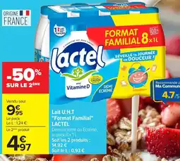 Lactel lait u.h.t format familial