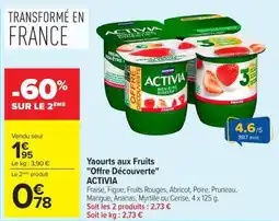ACTIVIA Yaourts aux Fruits