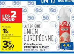 Carrefour Classic Crème Fouettée