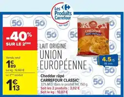 Carrefour Classic Cheddar râpé