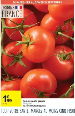 Tomate ronde grappe