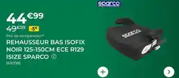 Sparco - rehausseur bas isofix noir ece r129 isize