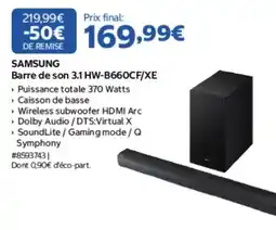 SAMSUNG Barre de son 3.1 HW-B660CF/XE